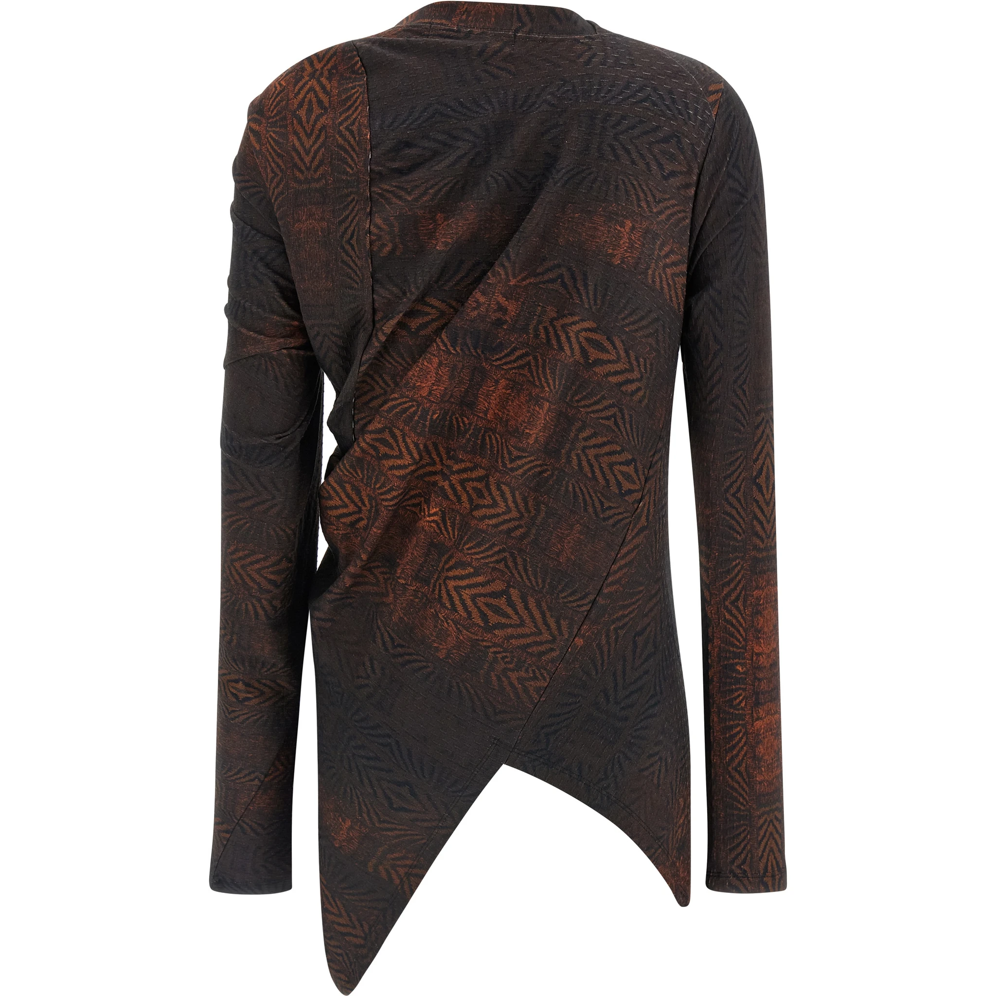 Brown Cotton Pattern Shirt