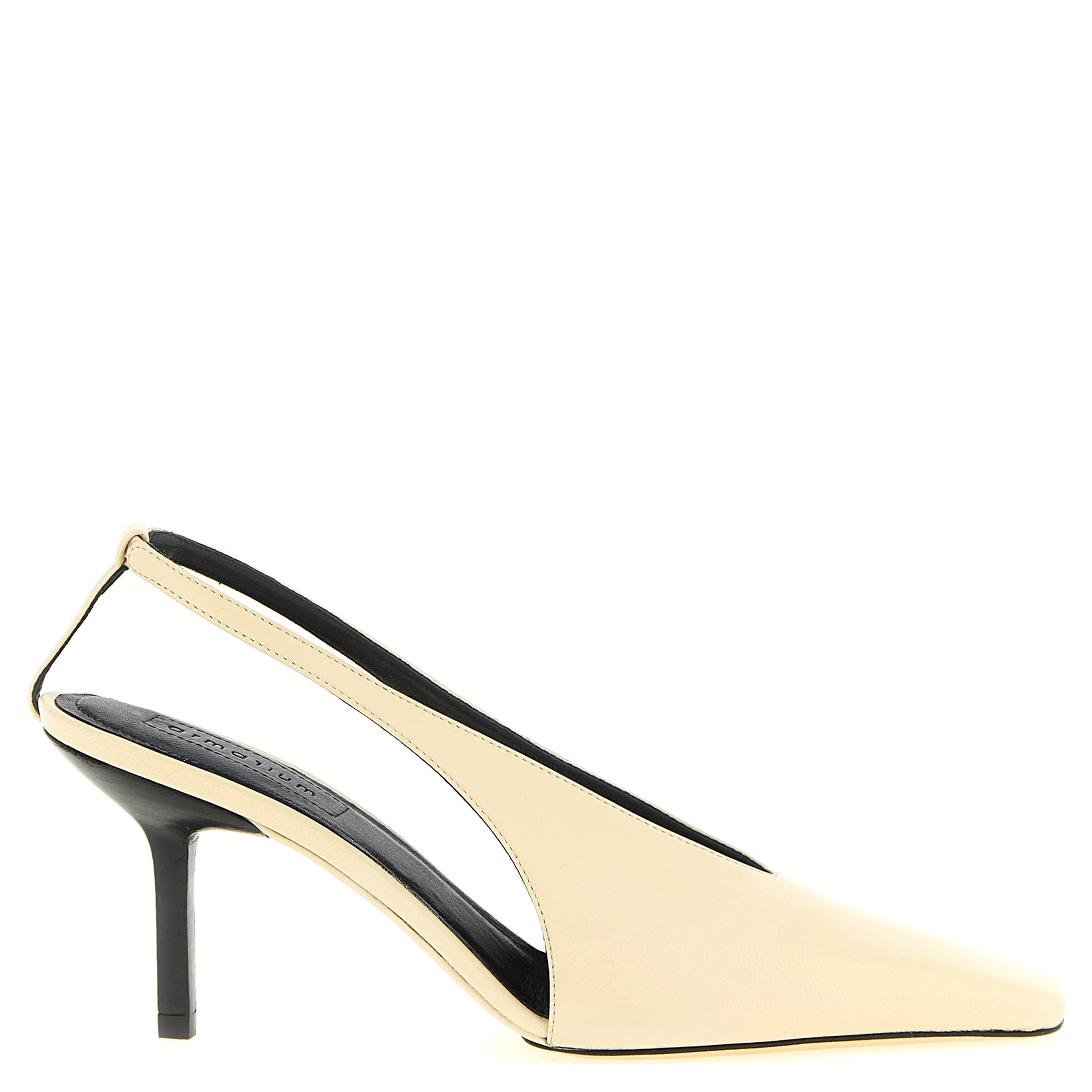 Beige Lambskin High Heel Pumps