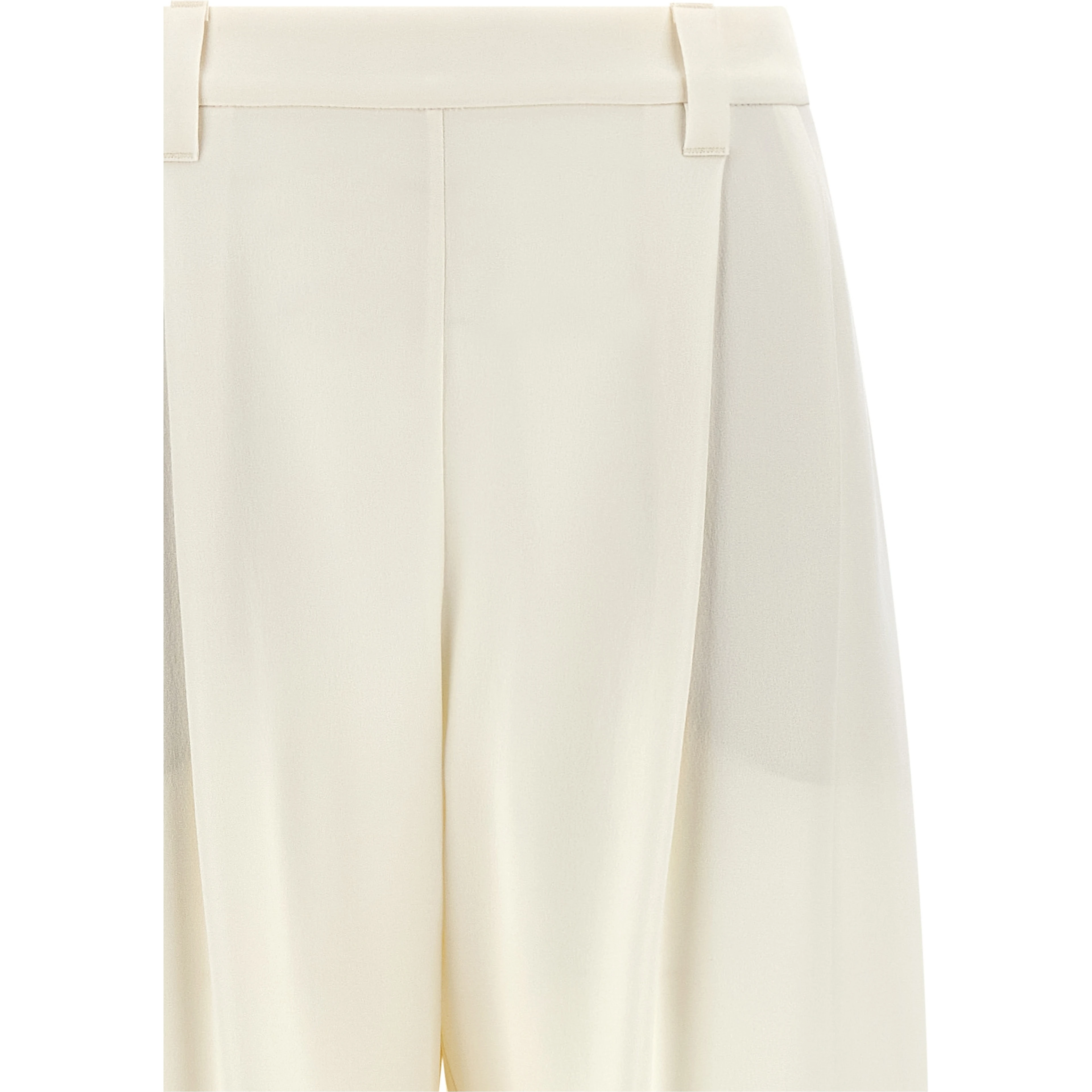 Beige Viscose Casual Pants