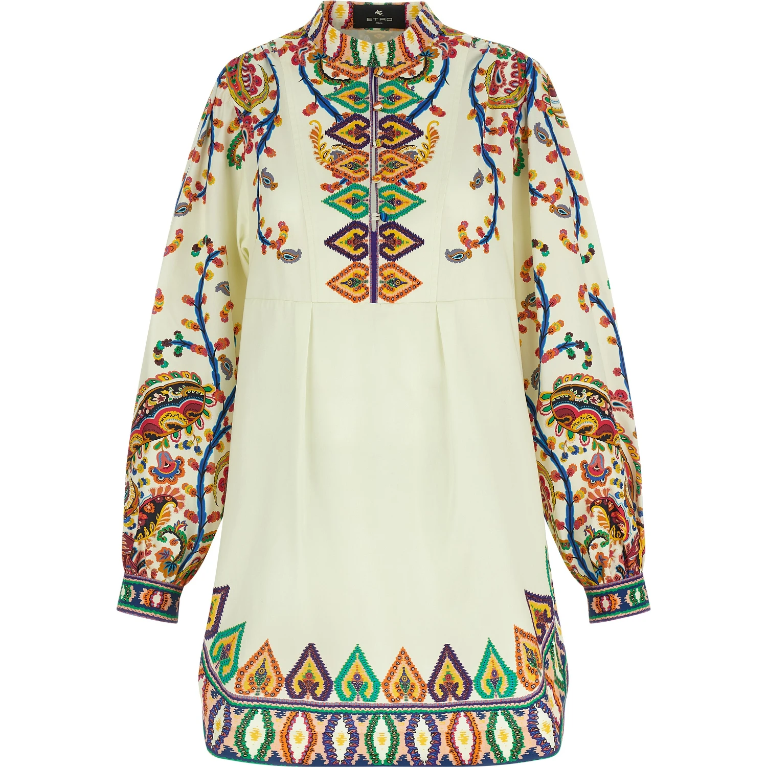 Multicolor Cotton Short Dress