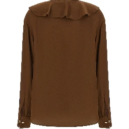 Brown Silk Blouse