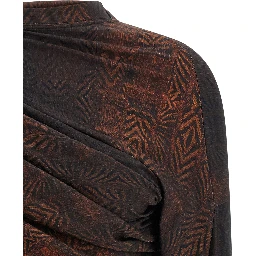 Brown Cotton Pattern Shirt