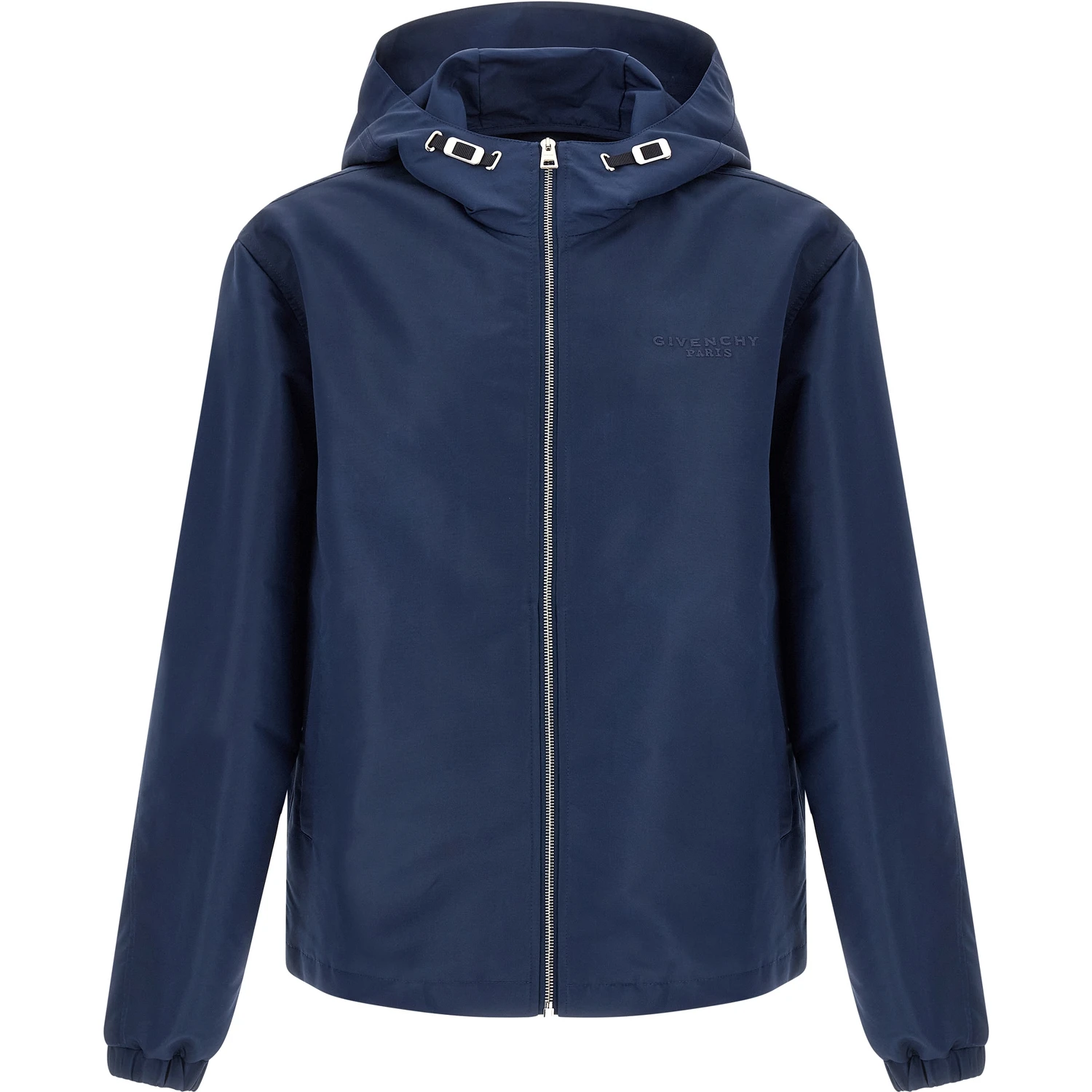 Blue Polyester Shell Jacket