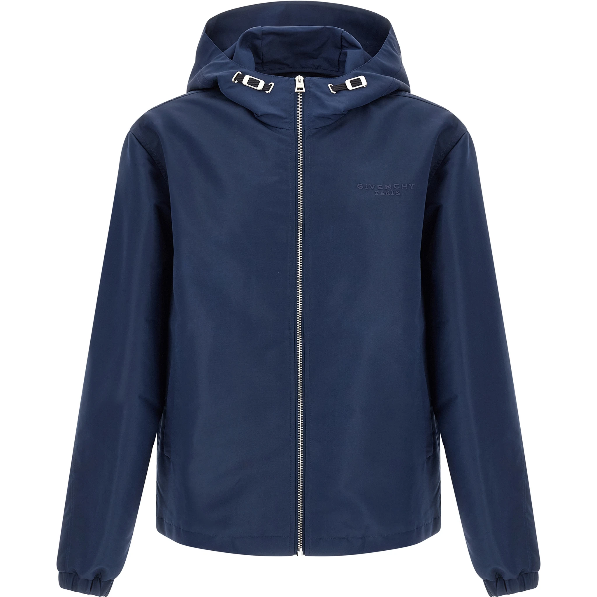 Blue Polyester Shell Jacket