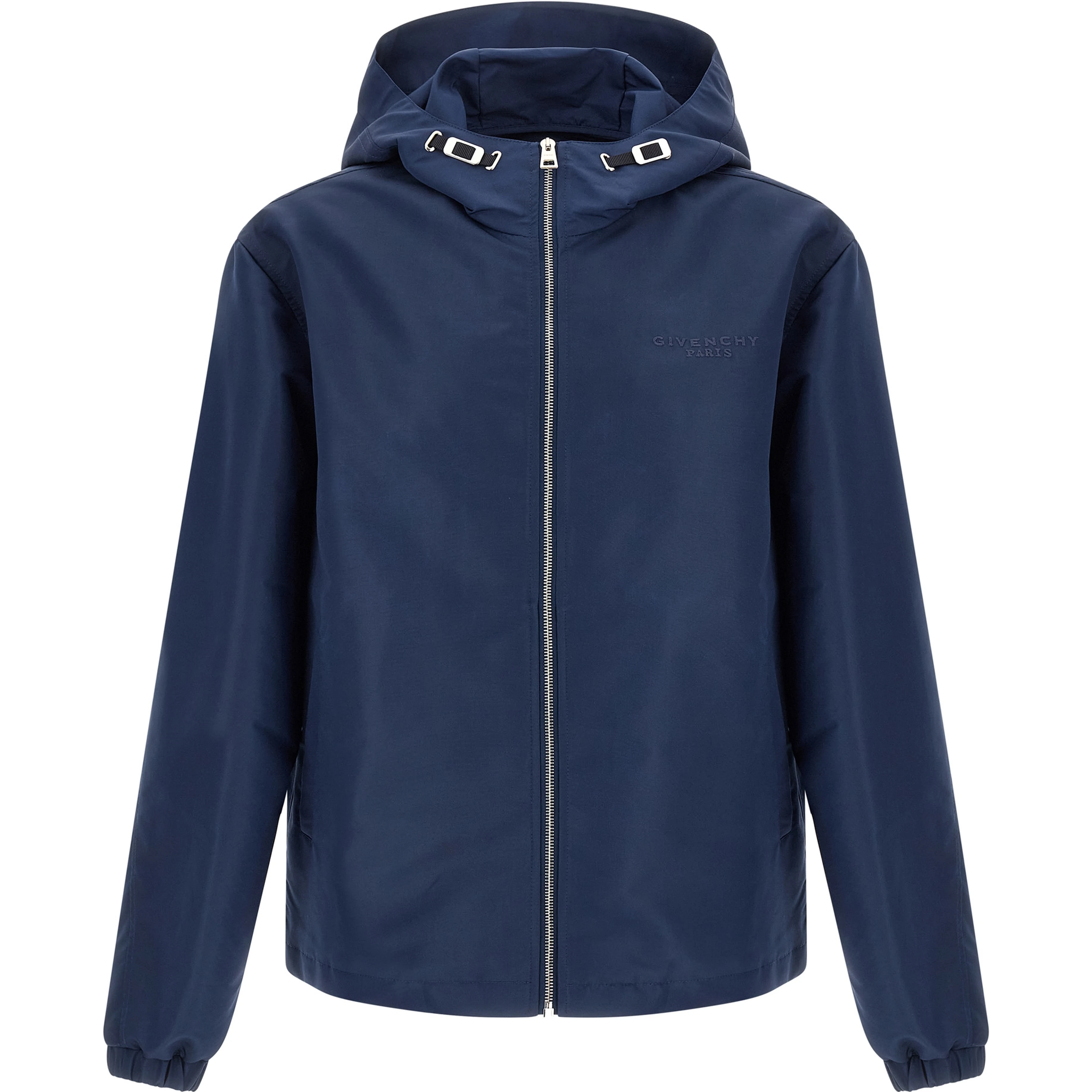 Blue Polyester Shell Jacket