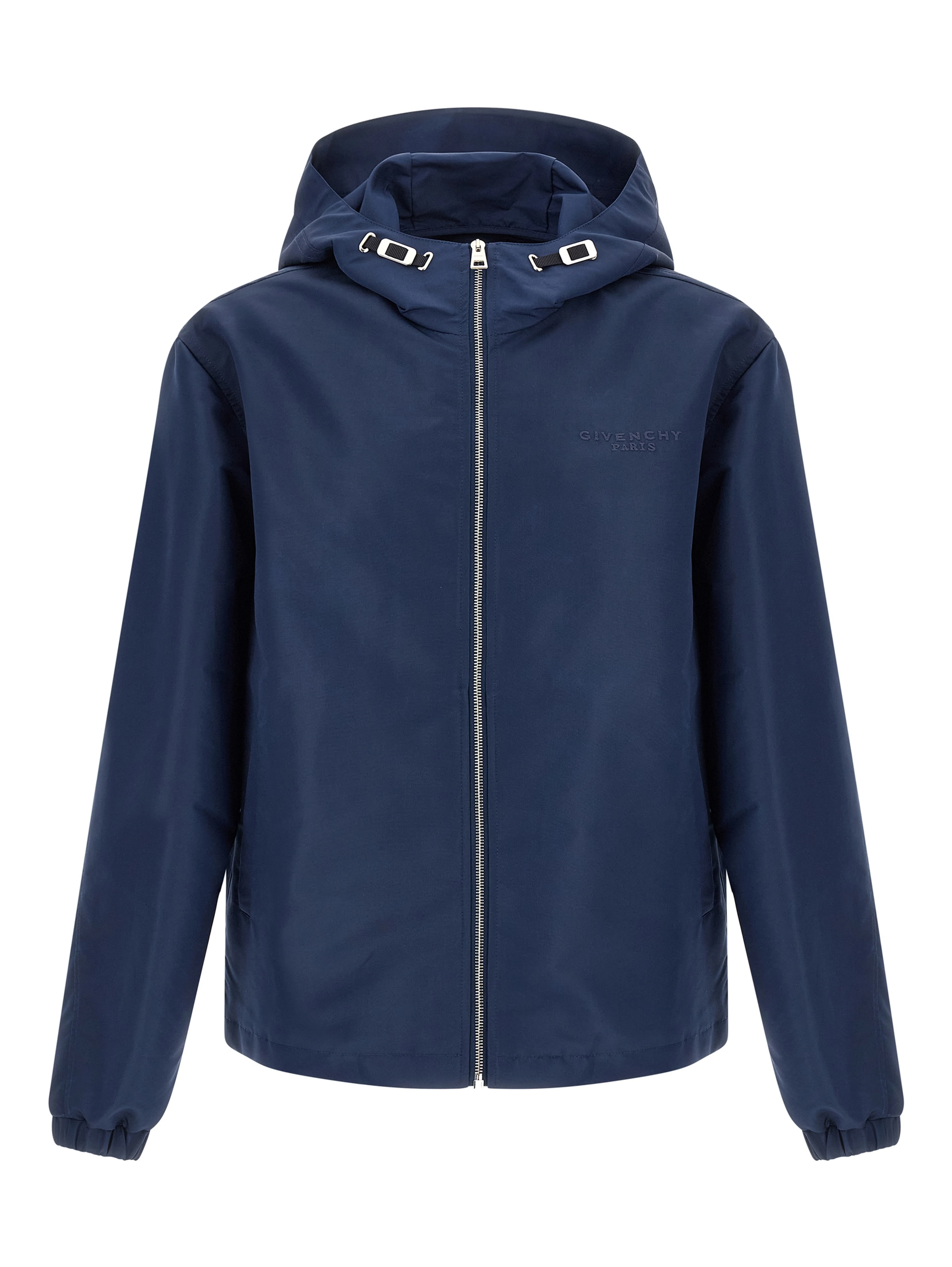 Blue Polyester Shell Jacket