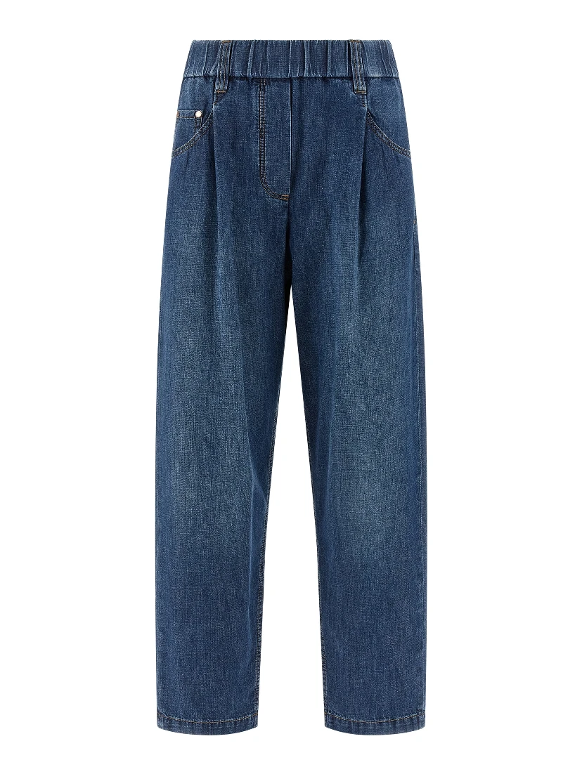 Blue Cotton Relaxed Fit Jeans