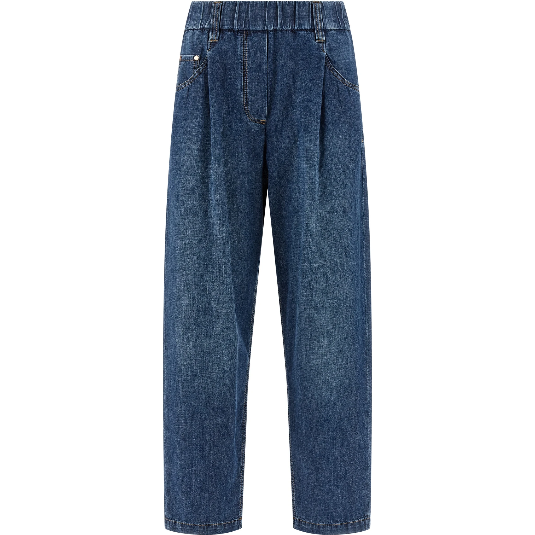 Blue Cotton Relaxed Fit Jeans
