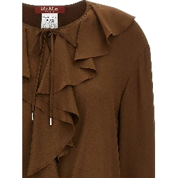 Brown Silk Blouse