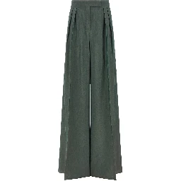 Bicolor Virgin Wool Casual Pants