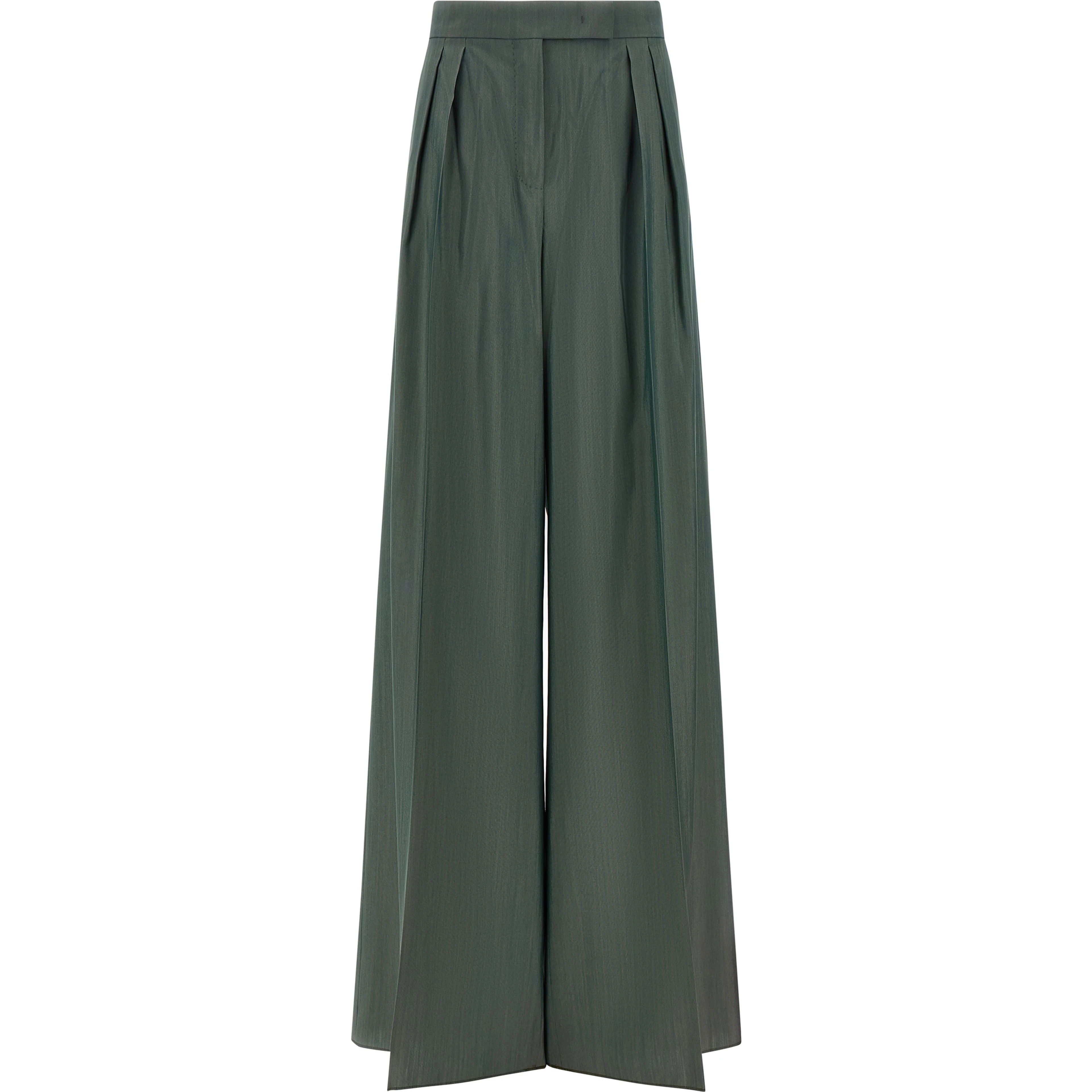 Bicolor Virgin Wool Casual Pants