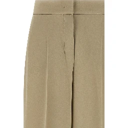 Beige Silk Dress Pants