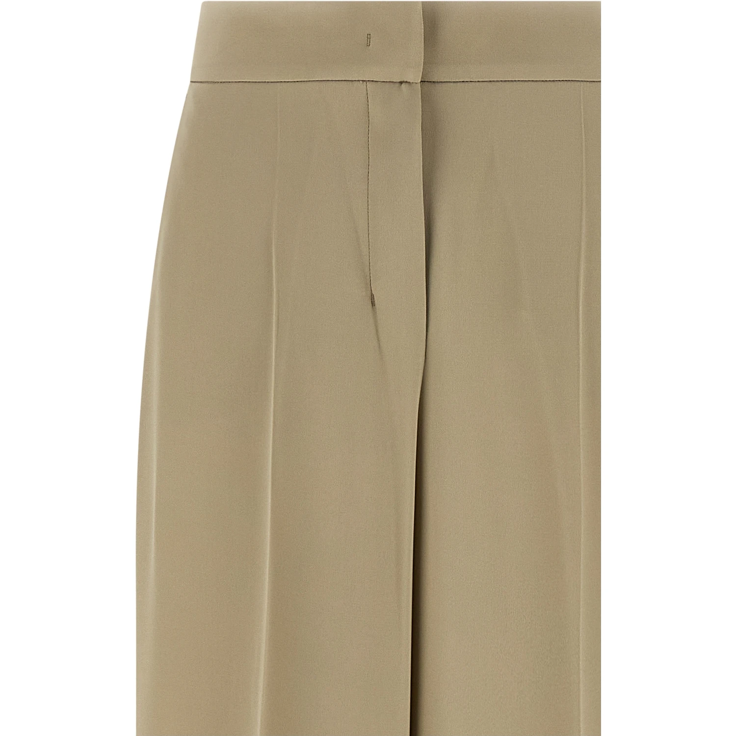 Beige Silk Dress Pants