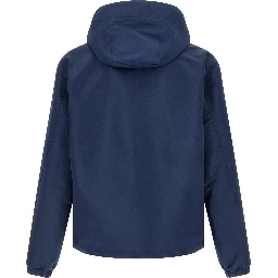 Blue Polyester Shell Jacket