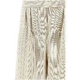White Cotton Casual Pants