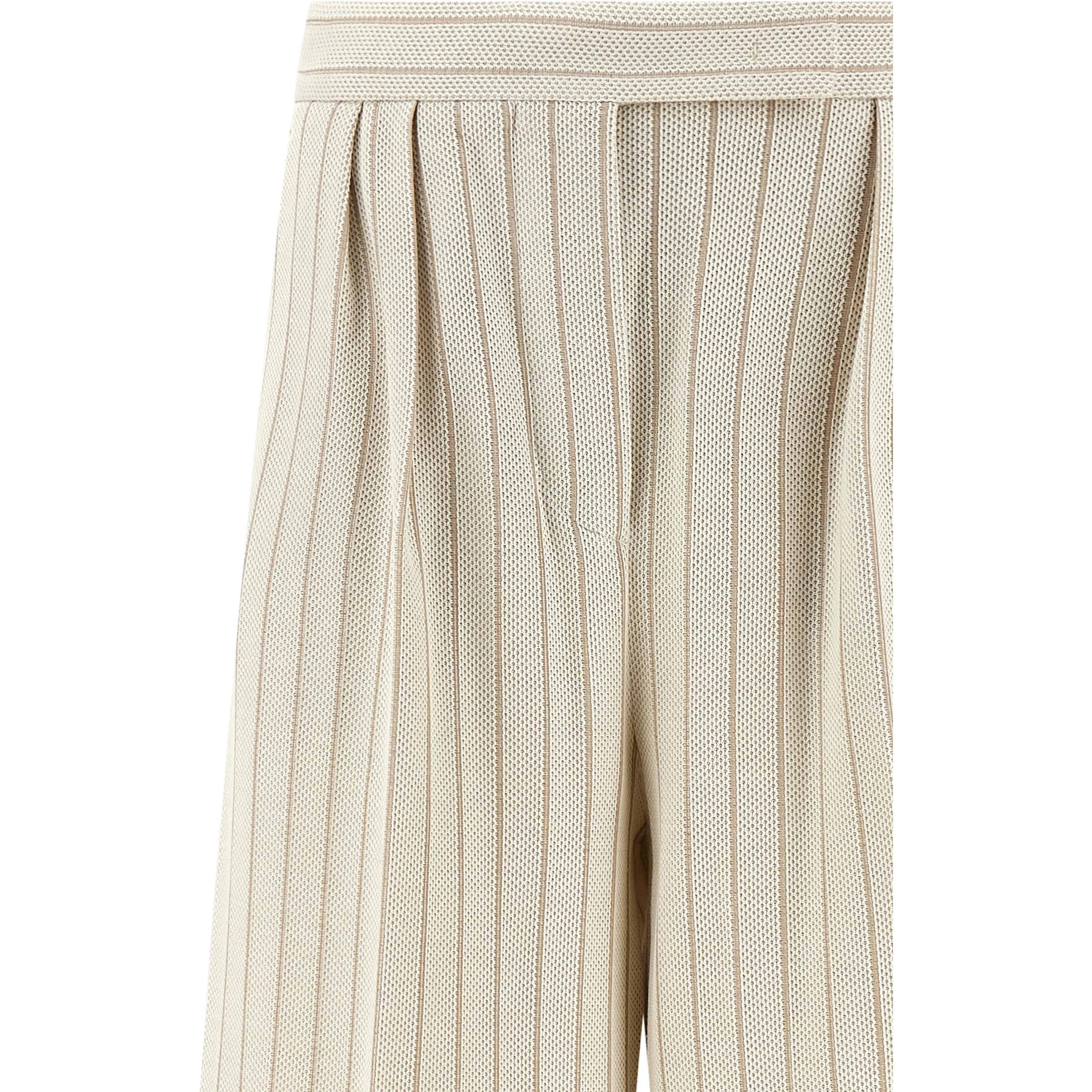 White Cotton Casual Pants