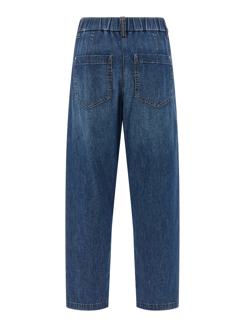 Blue Cotton Relaxed Fit Jeans