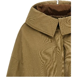 Beige Cotton Shell Jacket