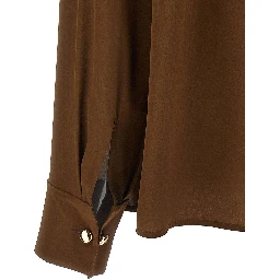Brown Silk Blouse