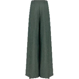 Bicolor Virgin Wool Casual Pants