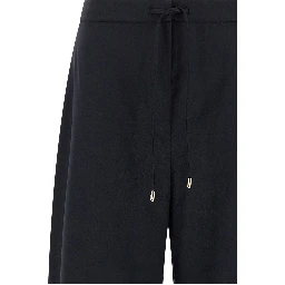 Blue Virgin Wool Casual Pants