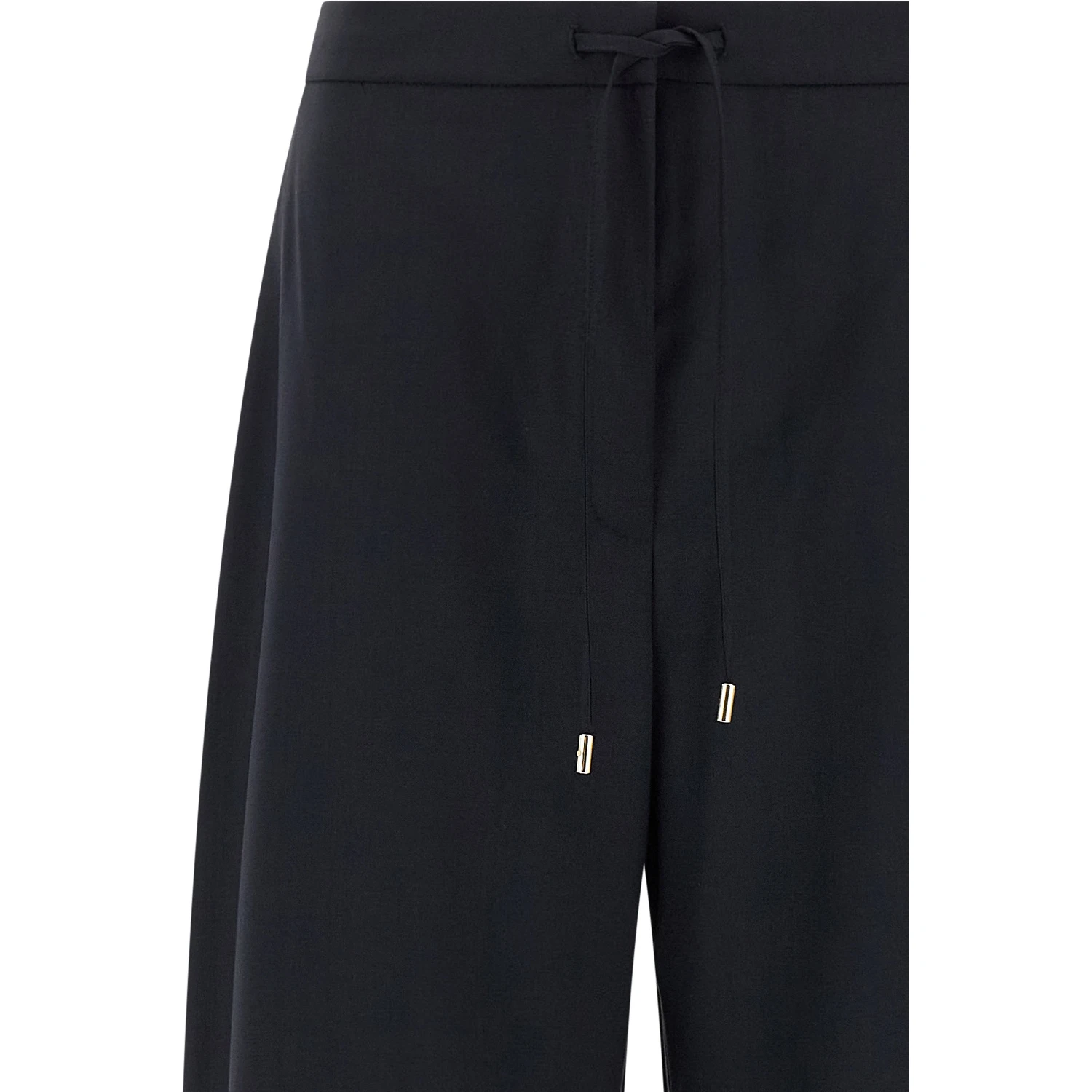 Blue Virgin Wool Casual Pants