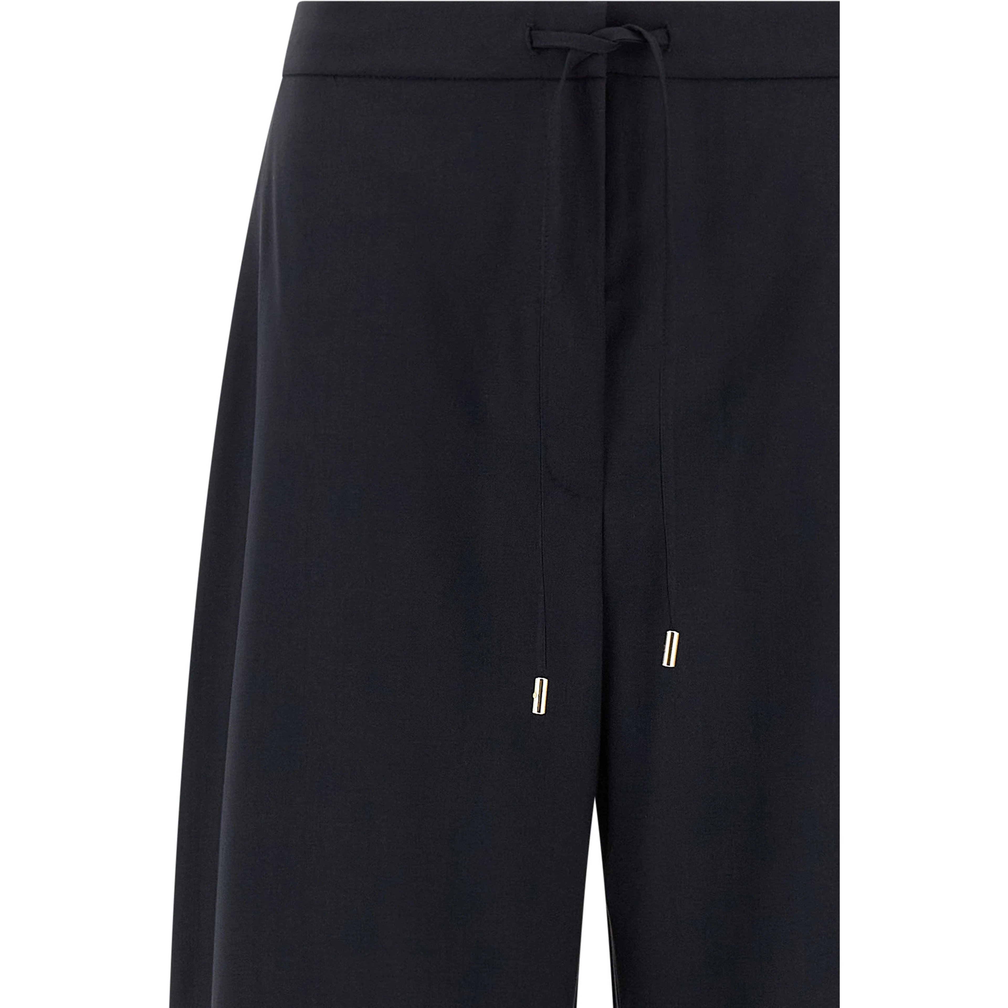 Blue Virgin Wool Casual Pants
