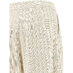 White Cotton Casual Pants