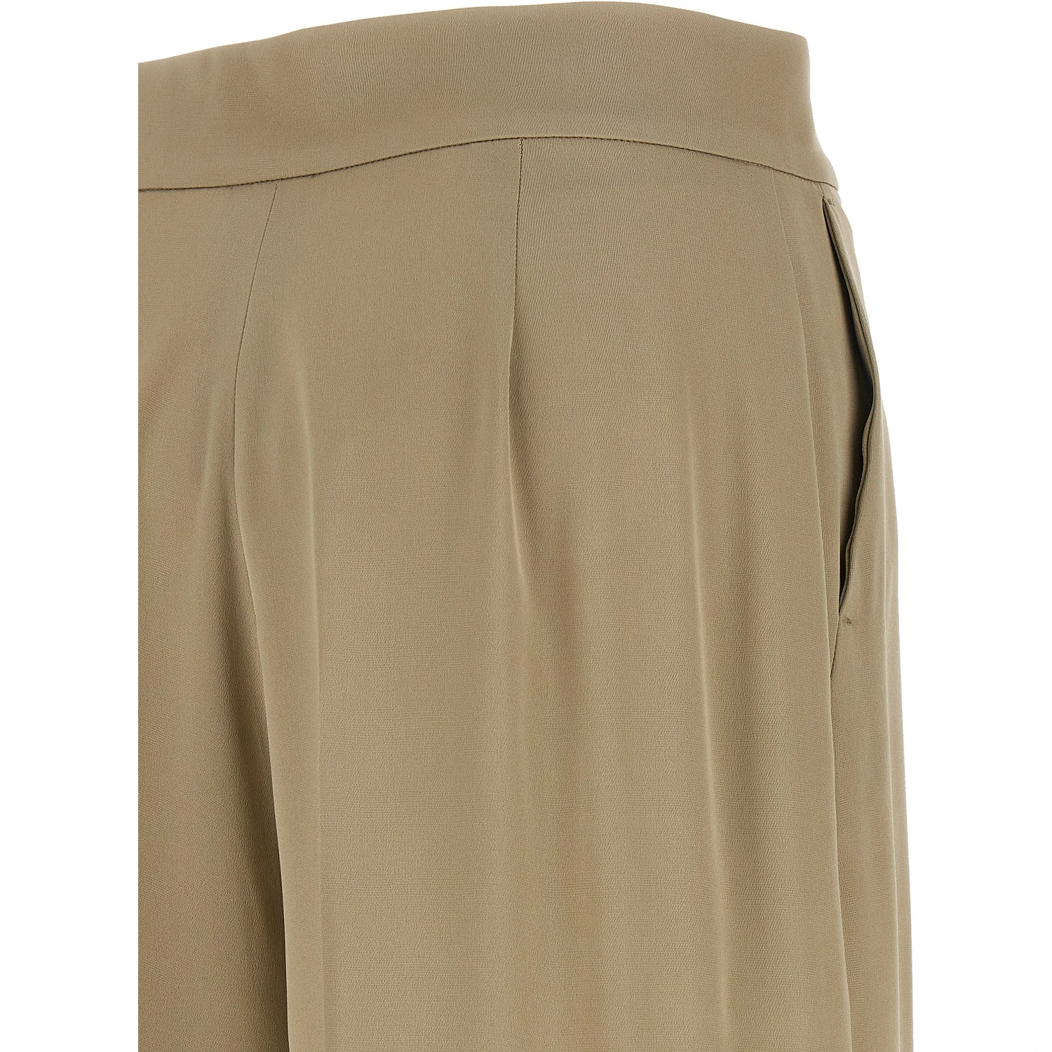 Beige Silk Dress Pants