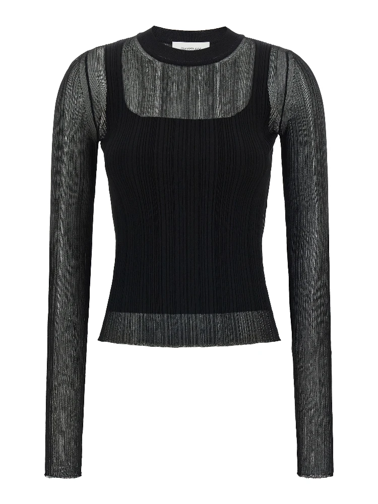 Black Viscose Cardigan