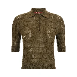 Bicolor Silk Polo Shirt