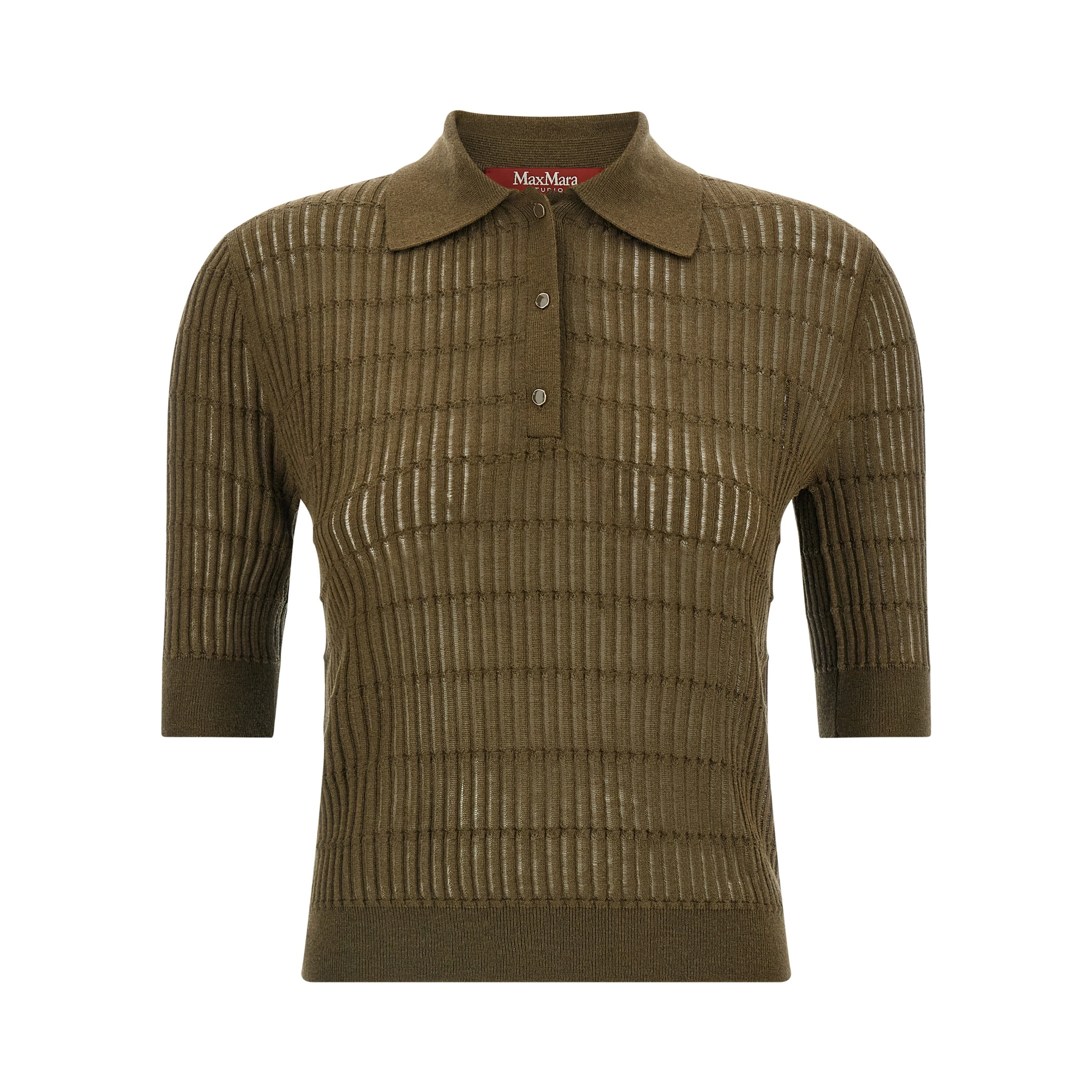 Bicolor Silk Polo Shirt