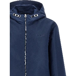 Blue Polyester Shell Jacket