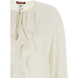 White Silk Blouse