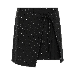 Black Virgin Wool Long Skirt