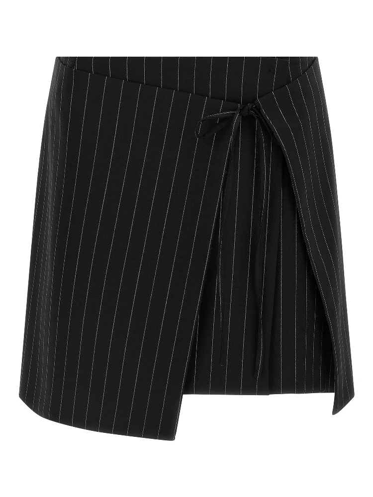 Black Virgin Wool Long Skirt