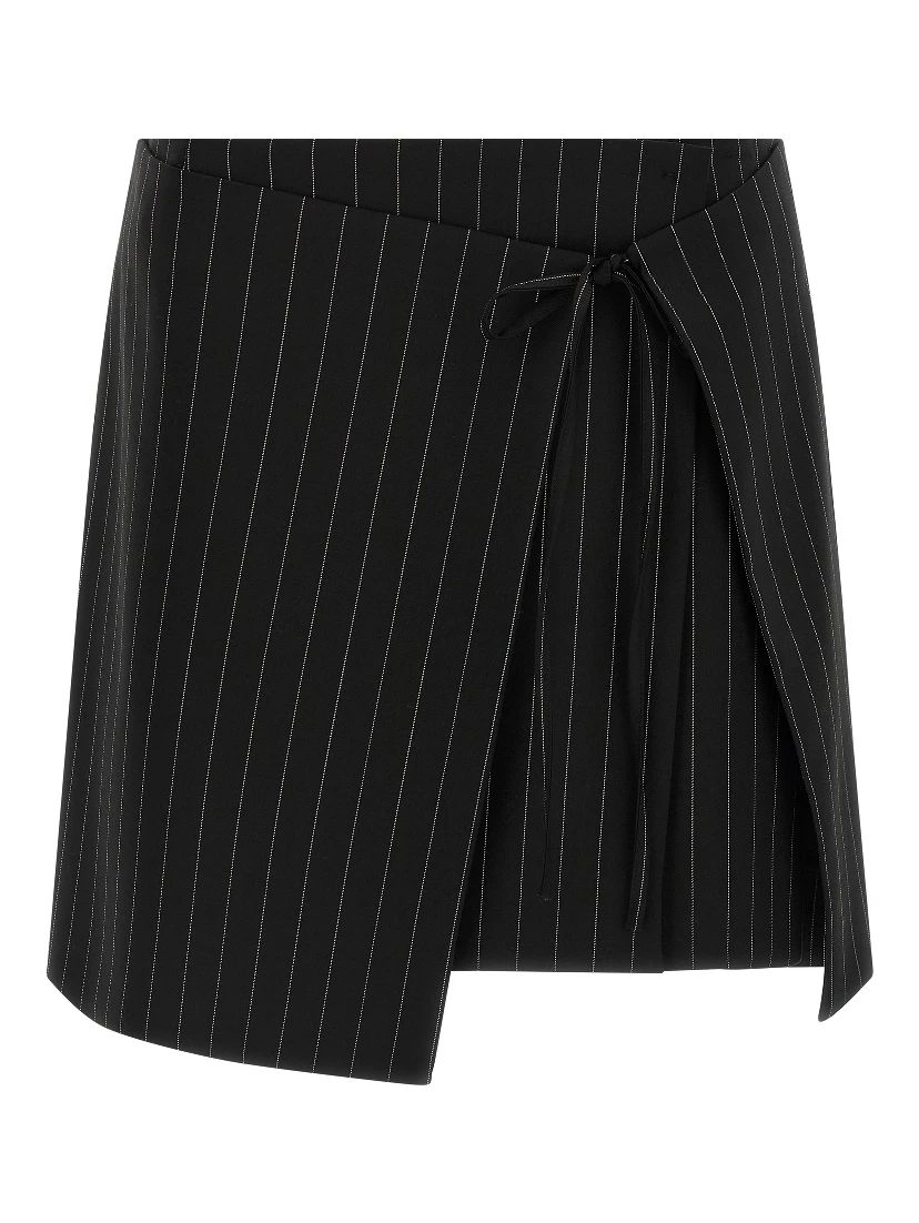 Black Virgin Wool Long Skirt