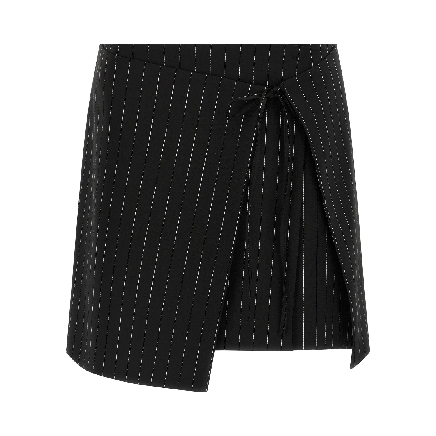 Black Virgin Wool Long Skirt