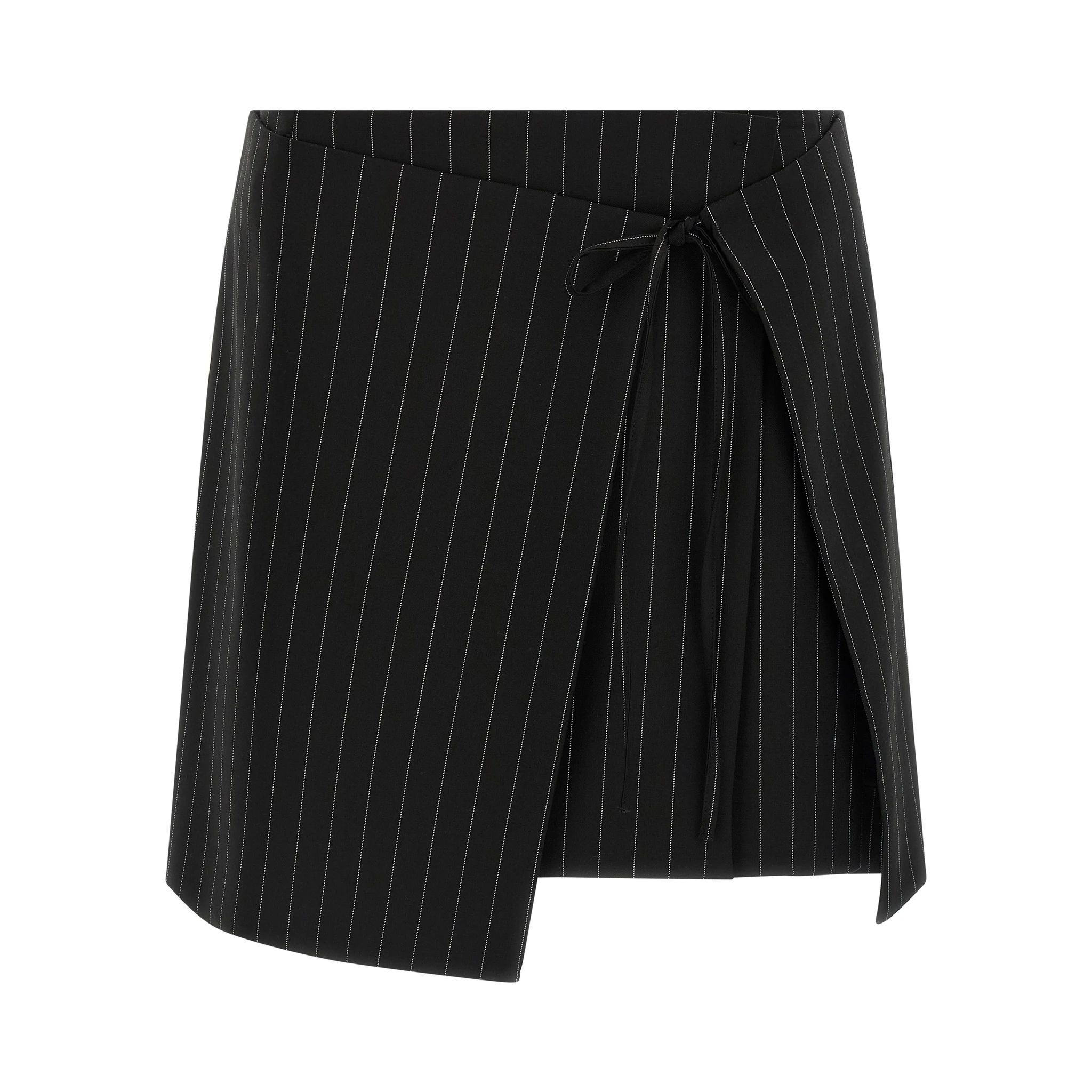 Black Virgin Wool Long Skirt