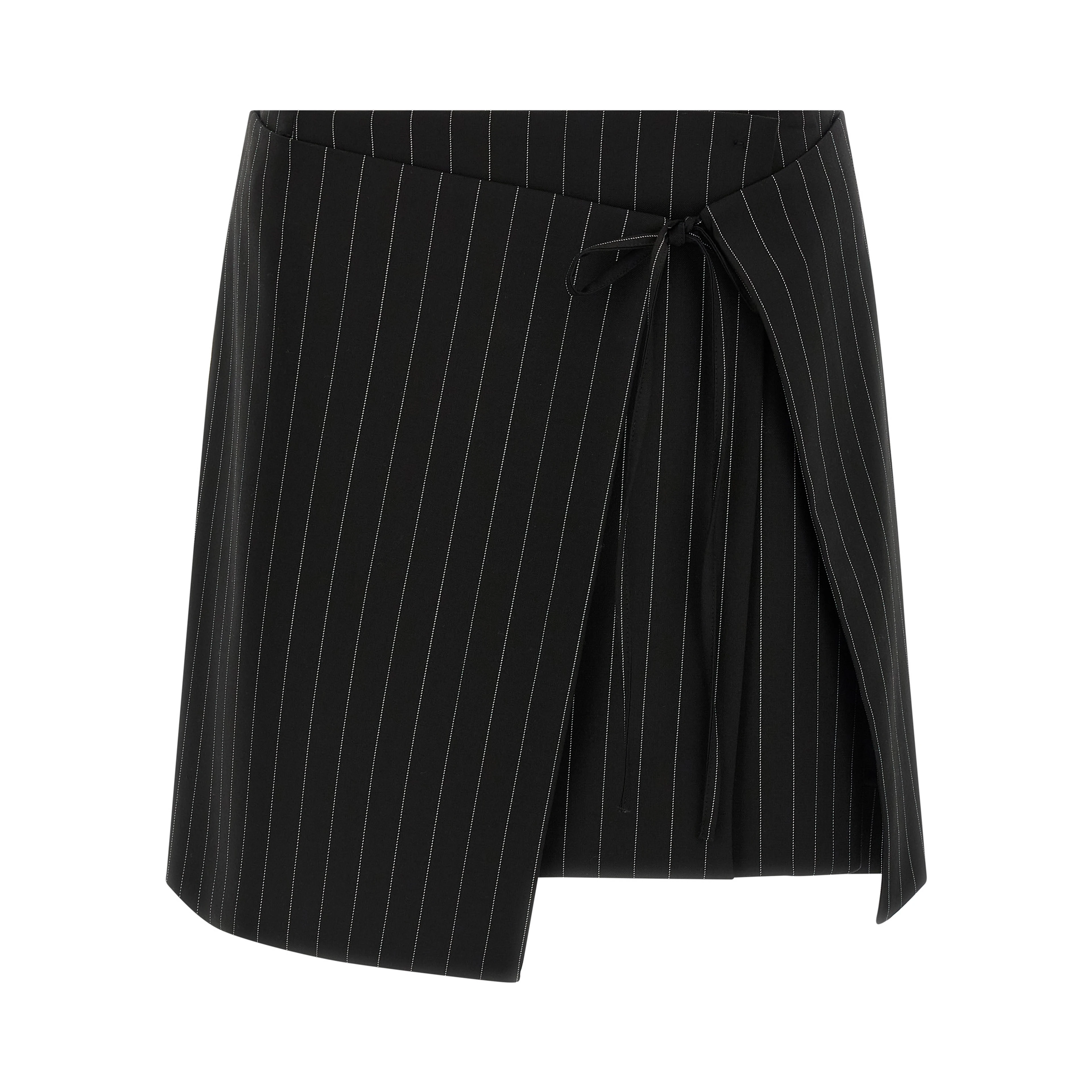Black Virgin Wool Long Skirt