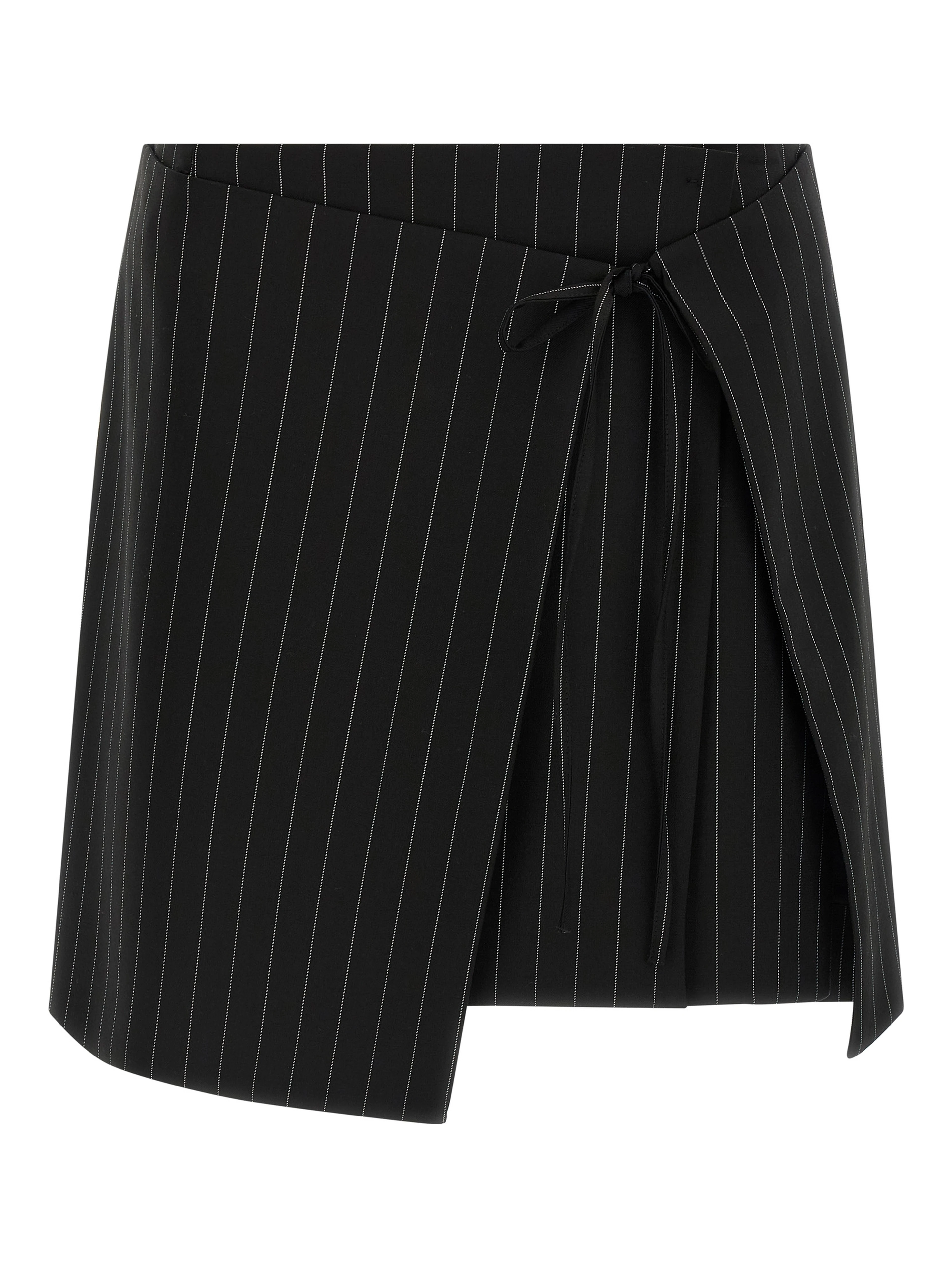 Black Virgin Wool Long Skirt