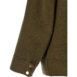 Bicolor Virgin Wool Coat