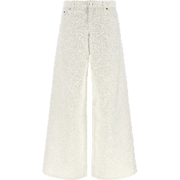 بنطلون جينز قطني أبيض