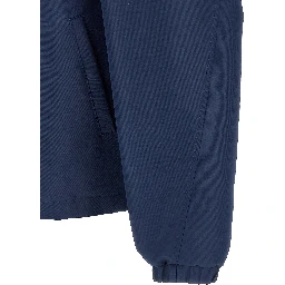 Blue Polyester Shell Jacket