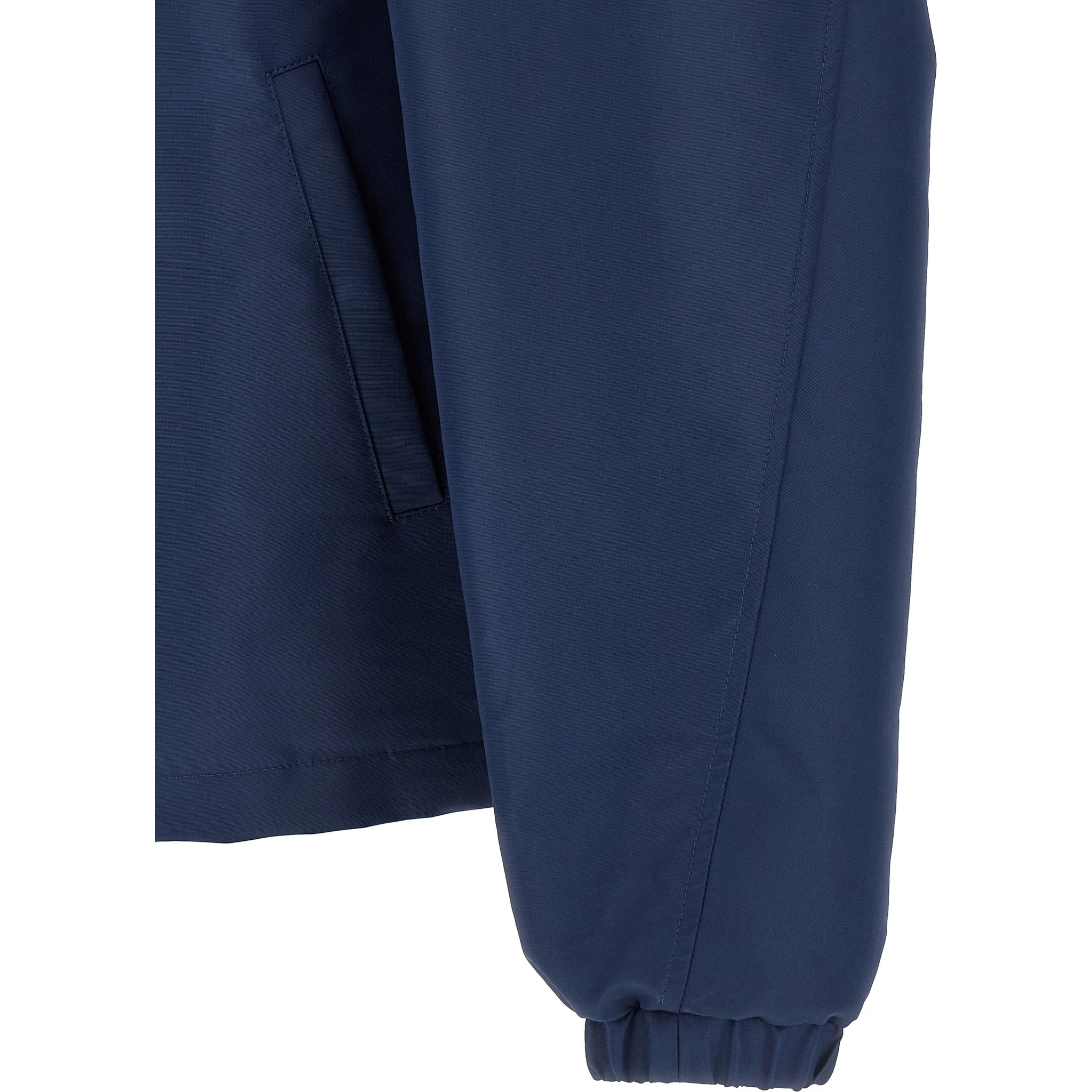 Blue Polyester Shell Jacket