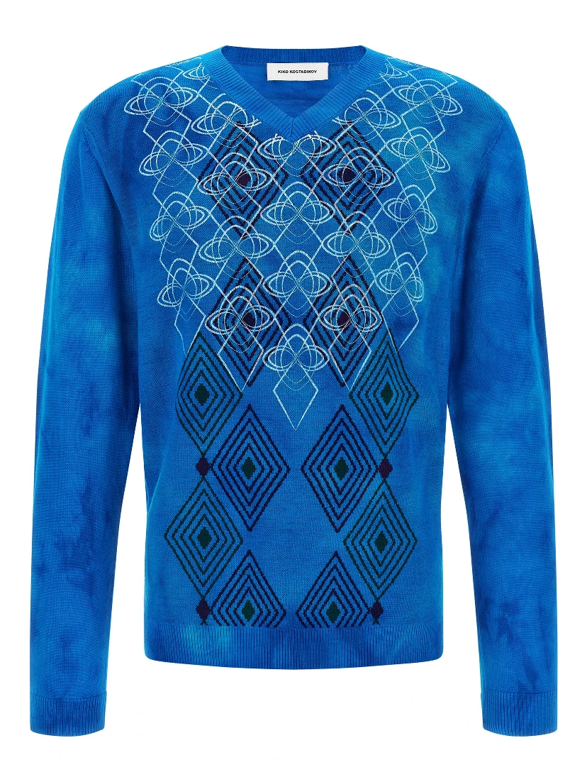 Blue Wool Cardigan
