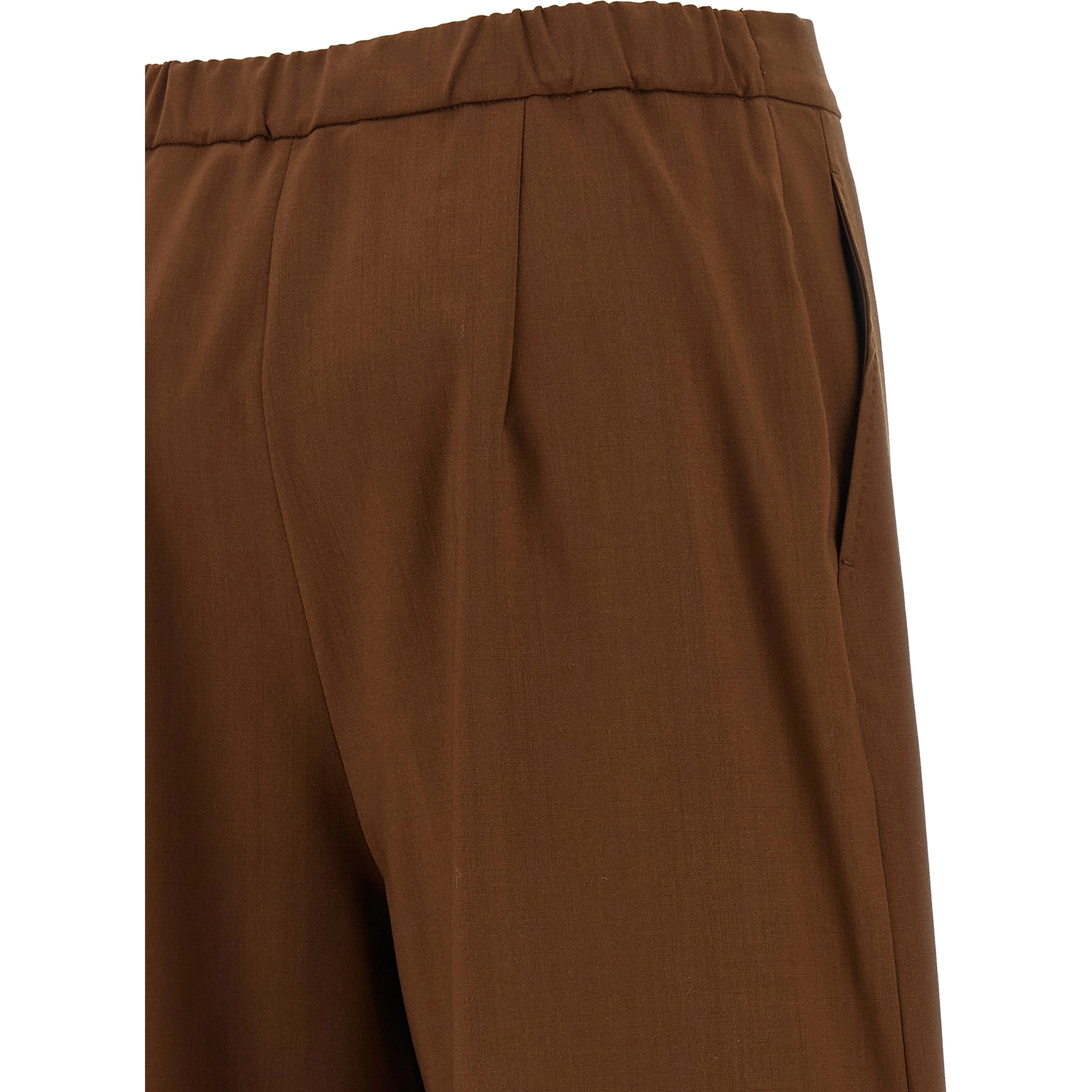Brown Virgin Wool Pants