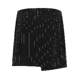 Black Virgin Wool Long Skirt