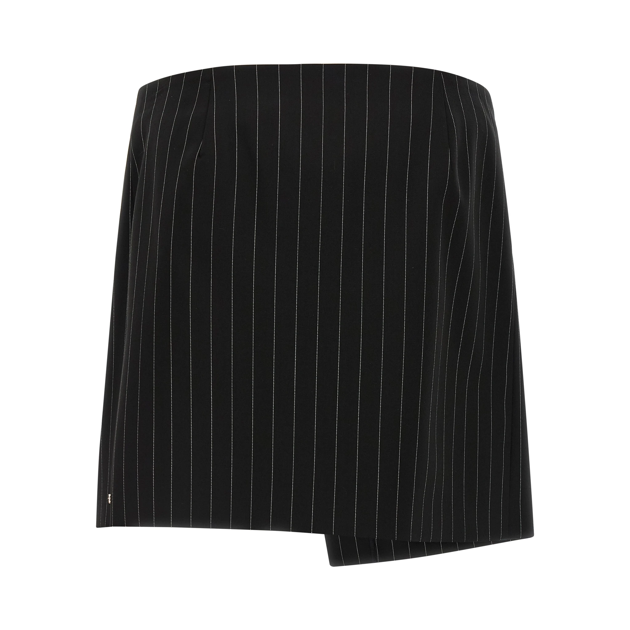 Black Virgin Wool Long Skirt