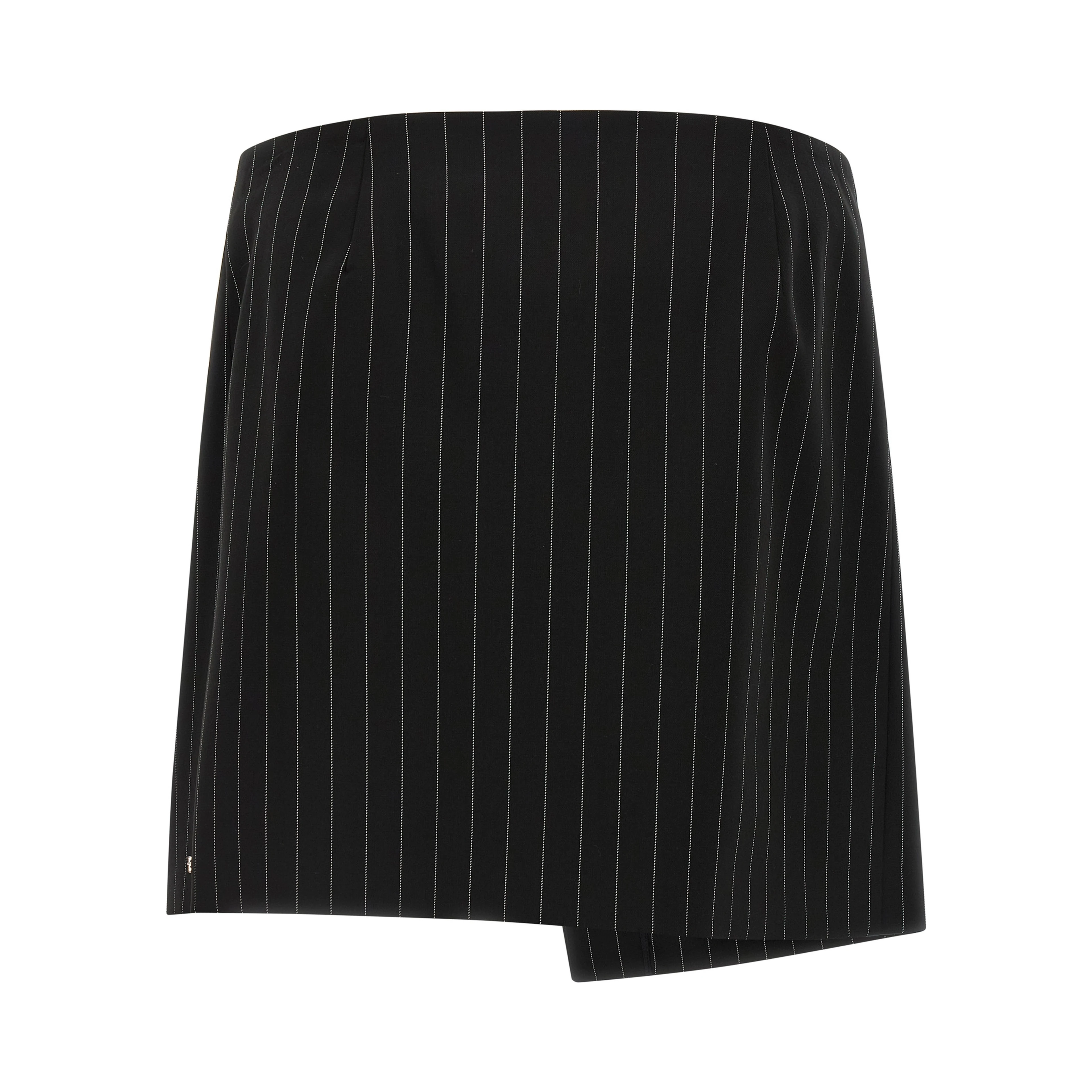 Black Virgin Wool Long Skirt